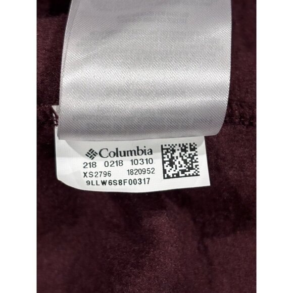 Columbia Mens 2X Fleece Pullover Jacket Gray & Burgundy Polyester - Picture 5 of 5